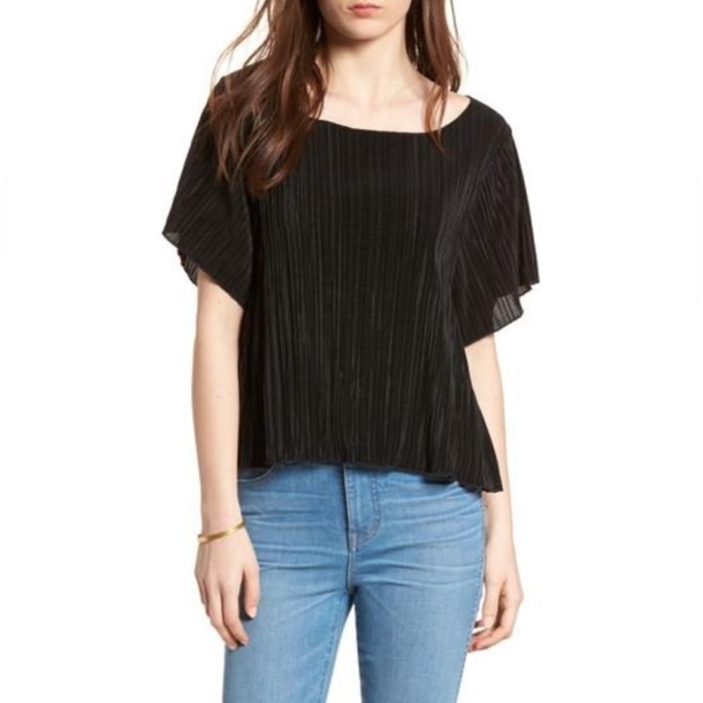 Madewell - Texture & Thread Micro-pleat Top - Size: Small